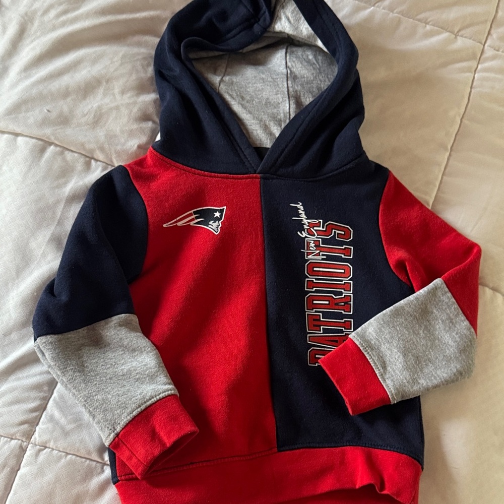 NFL Patriots Kids Hoodie - Red, Navy, and Gray